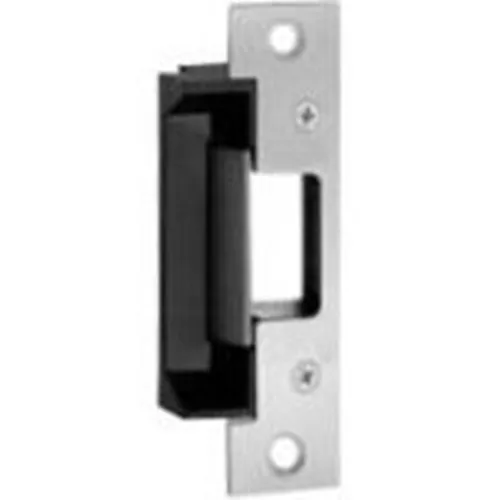 HES 502 Radius Corners and Flat Faceplate, 15/16" 1 7/16", for 5000/5200 Series Electric Strikes, Satin Stainless Steel