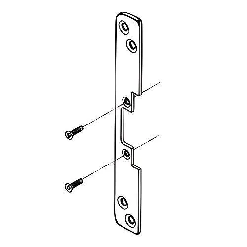 HES 504-612 5000 Series Electric Strike Faceplate for Wood Cylindrical Locksets, 10"H x 1-3/8"W, Satin Bronze
