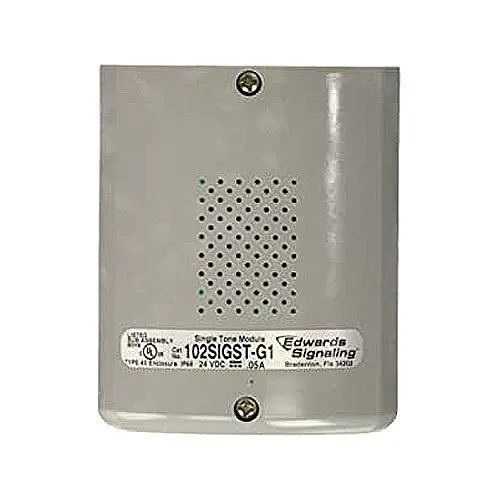 Edwards Signaling 102SIGST-G1 102 Series StackLight with Optional Tone Module, 24V DC, 0.05A