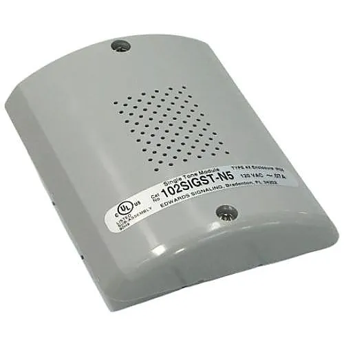 Edwards Signaling 102SIGST-N5 102 Series Single Tone, Audible-Visual Signaling 120V AC, 50/60 Hz, 0.05A