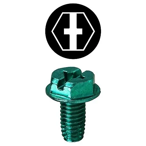 Dottie 1032TCTP Anchor, #10-32 3/8" Hex Head Phillips Ground Screw with Hex Head