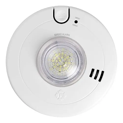BRK SM110LED-AC Hardwired Smoke Alarm with LED Strobe and 10-Year Battery Backup