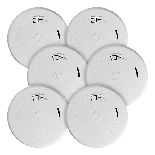 BRK SMCO210 10-Year Battery 2-In-1 Smoke and CO Alarm with Slim Profile Design, 6-Pack