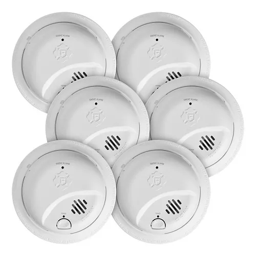 BRK 1046838 Hardwire Interconnect Smoke Alarm with Battery Backup, 6-Pack