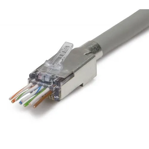 Platinum Tools 105029 ezEX48 Shielded, External Ground, CAT6A Connector, 100-Pack