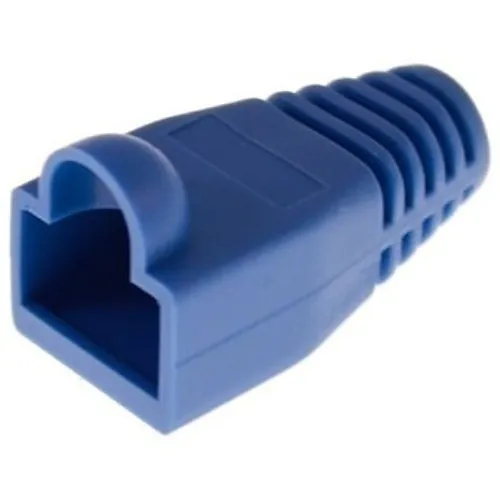Platinum Tools 105082 6.5mm RJ-45 Boots Colored Boot, 100-Piece, Blue