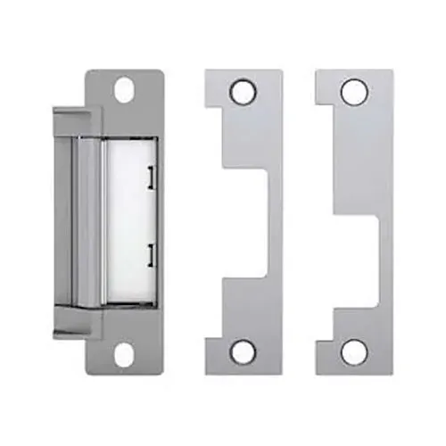 HES 4500C-12/24-630-LBM 4500C Series Complete Pac Electric Strike with Latchbolt Monitor, Includes 4500 Strike Body and Faceplates, Satin Stainless Steel