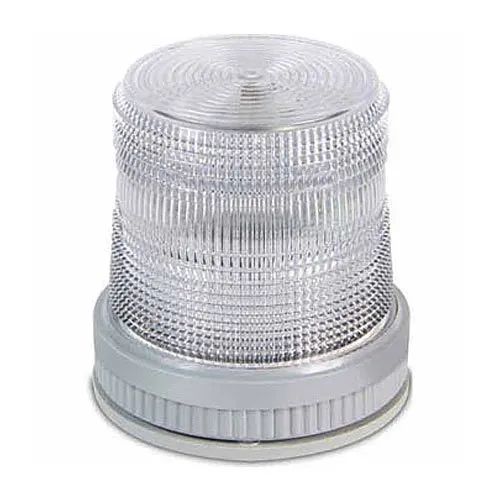Edwards Signaling 105HISTC-EK AdaptaBeacon High Intensity Flashing Beacon, Corrosion-Resistant, Heavy Duty, 12/48 VDC, Clear Lens