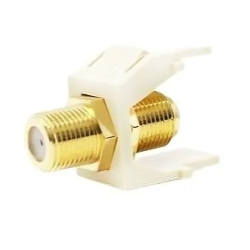 Dynacom 10600-F1G-IV Keystone Jack, F-Style Coupler, 1-GHz, Ivory