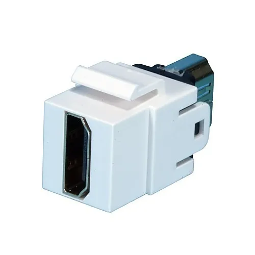 Dynacom 10600-HDMI-WH Built-in HDMI Coupler, 2-Keystone Ports, White