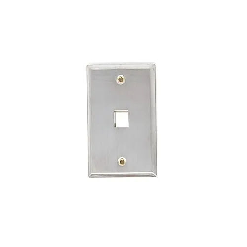 Dynacom 10600-P1-SS Wall Plate, Stainless-Steel Wp Single-Gang 1-Port