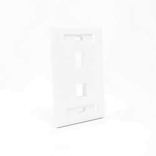 Dynacom 10600-P2W-WH Flush-Port ID Window Wall Plates, White