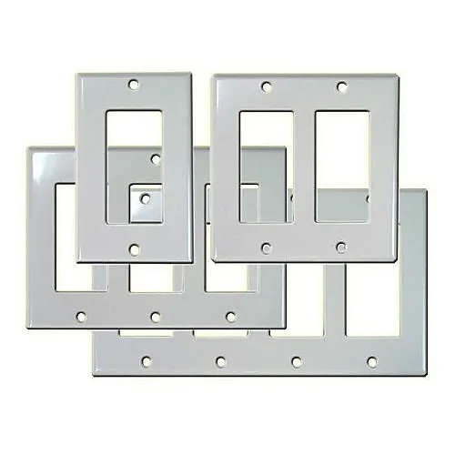 Dynacom 10600-PD2-WH Wall Plate, Decor Wall Plate Dual-Gang, White