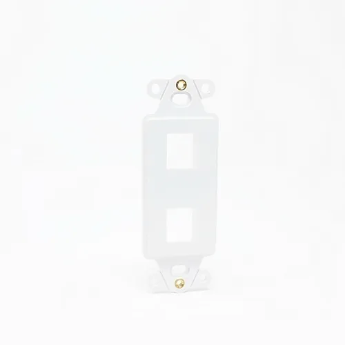 Dynacom 10600-PDF2-WH Wall Plate, Decor Mounting Bracket, 2-Port, White