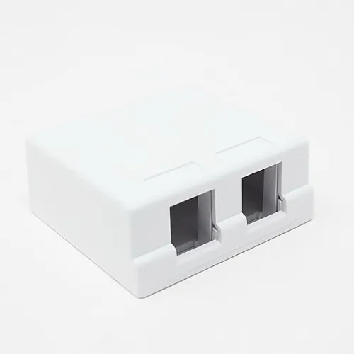 Dynacom 10600-SB2-WH 2-Port Surface Boxes, White