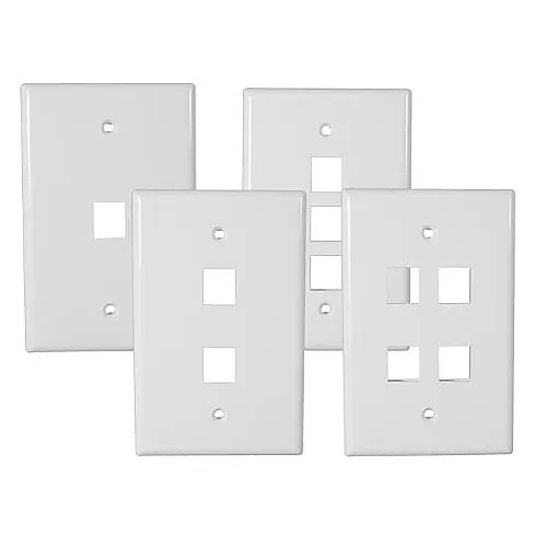 Dynacom 10600-SP3-WH Wall Plate, 3-Port White