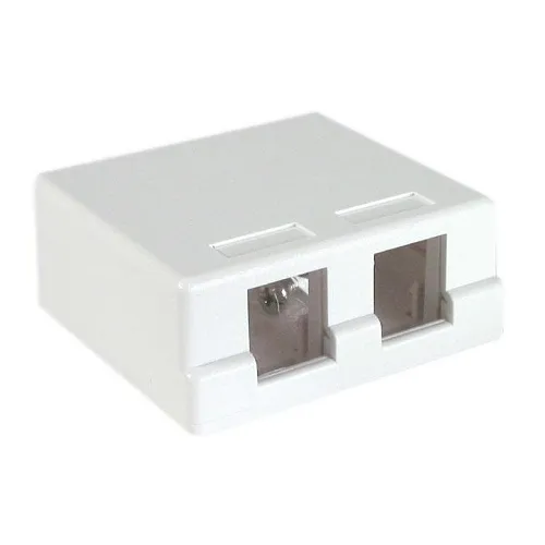 Dynacom 10600SB2WH 2-Port Surface Box, White