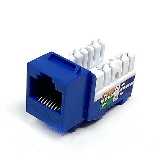 Dynacom 10605K-BL Keystone Jack, KwikJack Cat5E Data Jack Blue