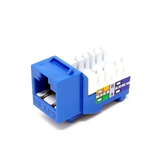 Dynacom 10606AK-BK Keystone Jack, CAT6A Keystone Jack, Black