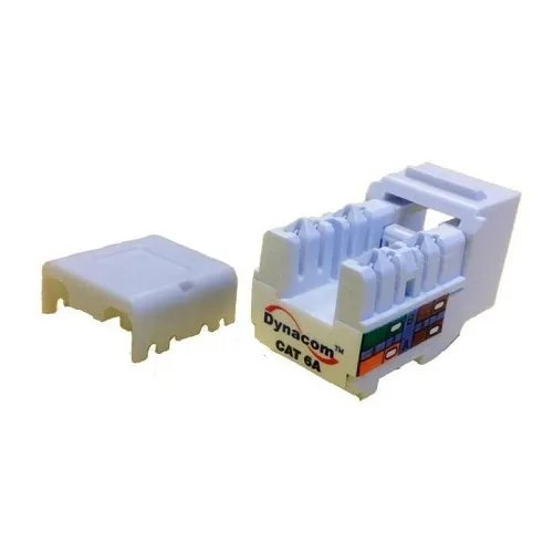 Dynacom 10606AK-WH CAT6A 10-Gig Performance on Unshielded Cable KwikJack, White