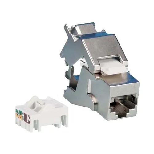 Dynacom 10606AS CAT6a Tool-Less Data Jack for FTP, Shielded