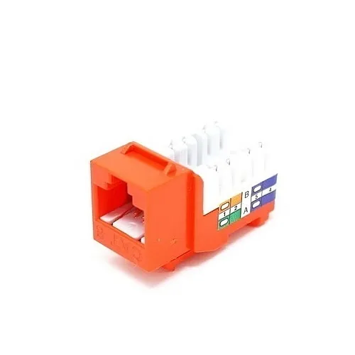 Dynacom 10606K-OR Keystone Jack, KwikJack Cat6 Data Jack Orange