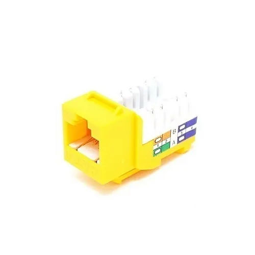 Dynacom 10606K-YL Keystone Jack, KwikJack Cat6 Data Jack Yellow