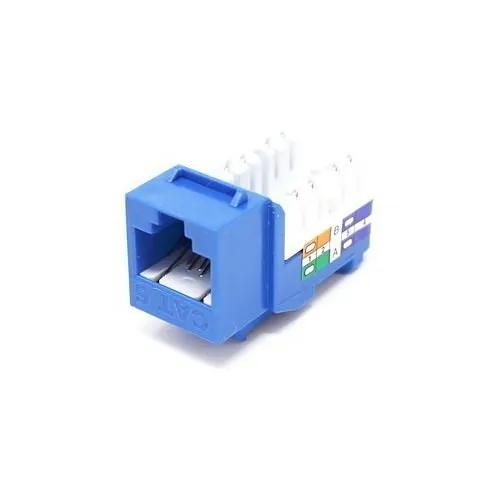 Dynacom 10606K25-BL Keystone Jack, KwikJack Cat6 Data Jack 25-Pack Blue