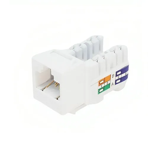 Dynacom 10606K25-WH Keystone Jack, KwikJack Cat6 Data Jack 25-Pack White