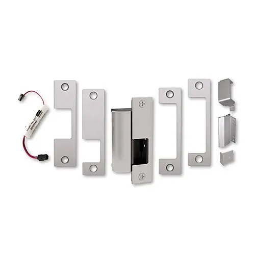 HES 1006CS-F-12/24D-630 1006 Series Complete Electric Strike with Fail Safe, Includes Smart Pac III, Faceplates (J, KD, KM, HM, ND) and Brackets, Satin Stainless Steel