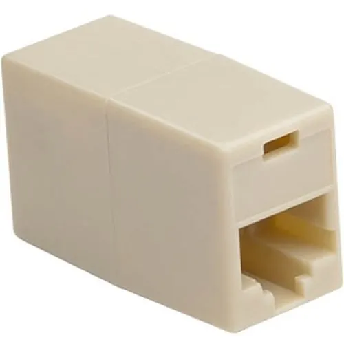 Platinum Tools 106211C In-Line Twisted Pair Coupler, RJ45 to RJ45, Female / Female, Almond