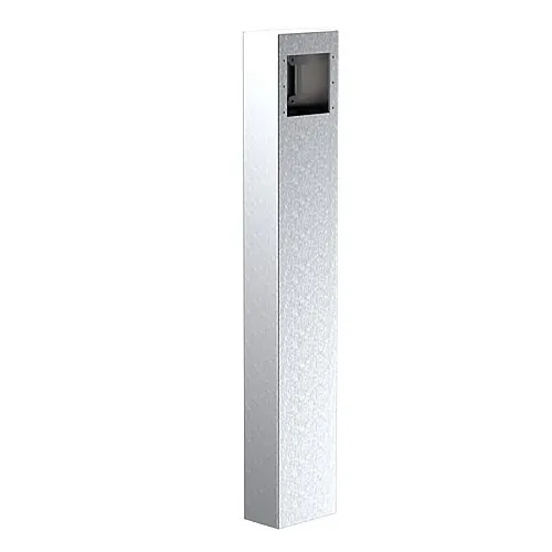 Pedestal Pro 106CAB-KNOX-01-304 Access Control Mounting Post, 60" Stainless Steel Pedestal, KnoxVault 4400