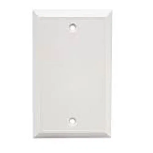Primex 135-0216 Single Gang Blank Faceplate, White