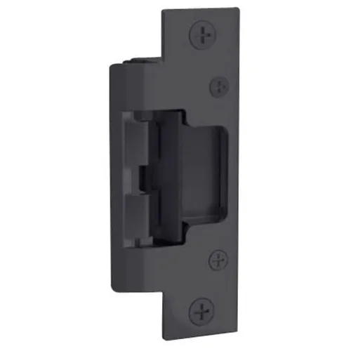 HES 801-BLK 8000 Series Electric Strike Faceplate for Cylindrical Locksets (Metal), 4-7/8"H x 1-1/4"W, Black