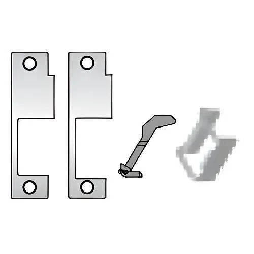HES 852L-605 8500 Series Electric Strike Faceplate, 4-7/8"H x 1-1/4"W, Bright Brass