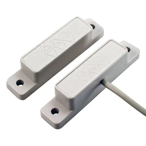 GRI 29PAWG-B 29P Series Standard Surface Mount Magnetic Reed Switch Set with Pre-Wired 24" Lead, Wide Gap, Open/Closed, SPDT, C, Brown, Individually Bagged