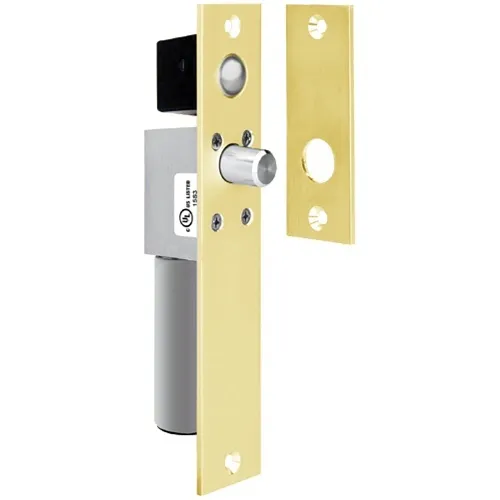 SDC 1091AIC FailSafe Spacesaver Mortise Bolt Lock, Bright Brass