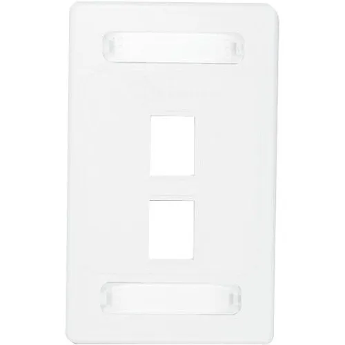 Siemon 10GMX-FP 2-Port Single Gang 10g Faceplate for Max Modules or Tera Outlets