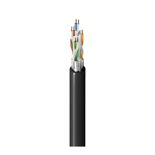 Belden 10GXW52 CAT6a 23/4 Enhanced Premise Horizontal Cable (500 MHz), Solid Bare Copper Conductors, F/UTP Foil Shielded, Riser-CMR, PVC Jacket
