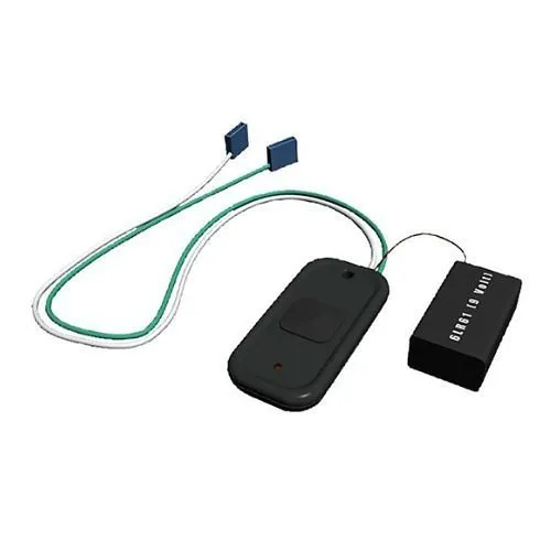 BEA 10TD433PB9V 433 MHz Family Wired 1-Button Digital Transmitter, Flag Connectors 9V Battery