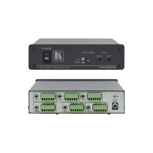 Kramer 11-122090 1:5 Balanced and Unbalanced Stereo Audio Distribution Amplifier
