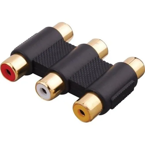 Vanco 110203X Triple RCA Composite Audio/Video Coupler