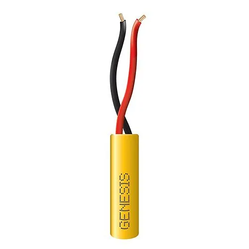 Genesis 11025802 22/2 Stranded General Purpose Cable, Unshielded, CL2, CM, Sunlight Resistant, 500' (152.4m), Speed Bag, Yellow