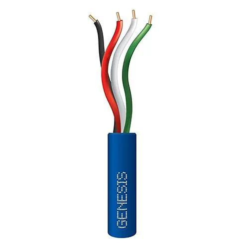Genesis 11031106 22/4 Solid General Purpose Cable, Unshielded, CL2, CM, Sunlight Resistant, 1000' (304.8m), REELEX Pull Box, Blue
