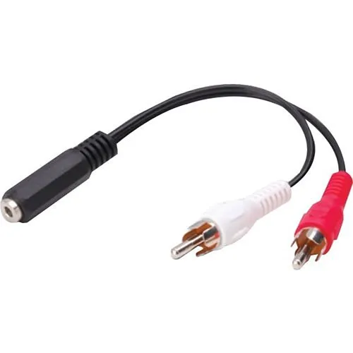 Vanco 3.5 Mm Stereo Jack to 2-Rca Male Plugs "y" Adapter