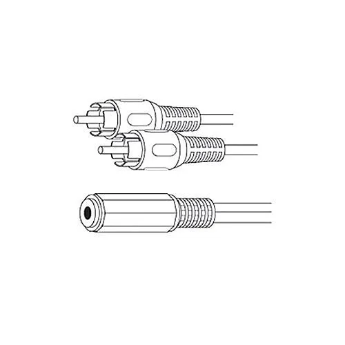 Vanco 110422 Stereo Jack to 2-RCA Male Plugs, 3.5mm, "Y" Adapter 6"