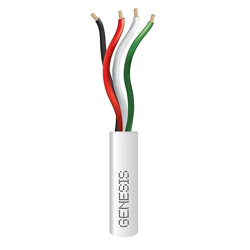 Genesis 11045501 22/4 Stranded General Purpose Cable, Unshielded, CL2, CM, Sunlight Resistant, 500' (152.4 m), REELEX Pull Box, White