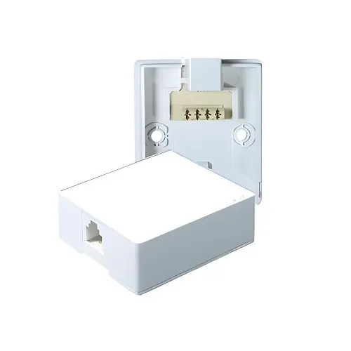 Dynacom 110625-6-WH CAT3 6P6C 110-Style Surface Jack