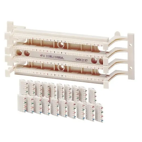 Hubbell 110BLK100BWL 110 SystemBASE with Legs 100PR and Category 5e Wiring Blocks