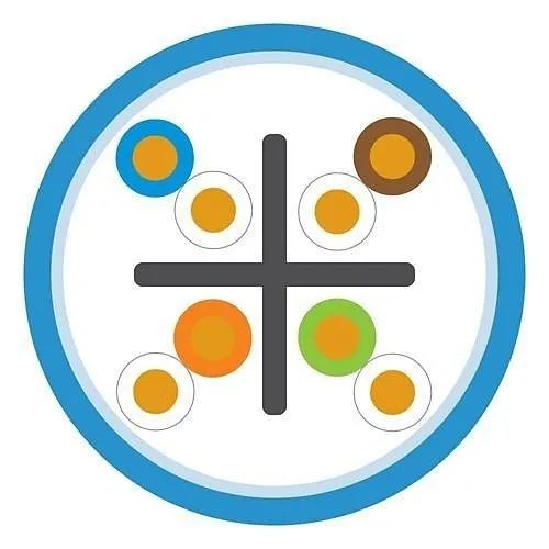 OmniCable 11104157 CAT6a SST 23/4P Twisted Pair Cable, Unshielded, Riser CMR, Blue